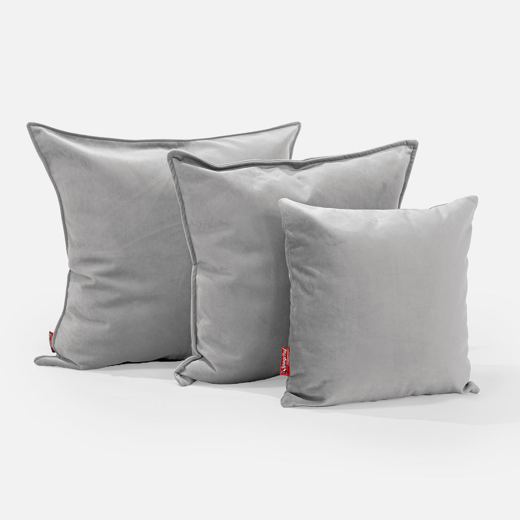 Cojín Gigante 70 x 70cm - Terciopelo Plata 02