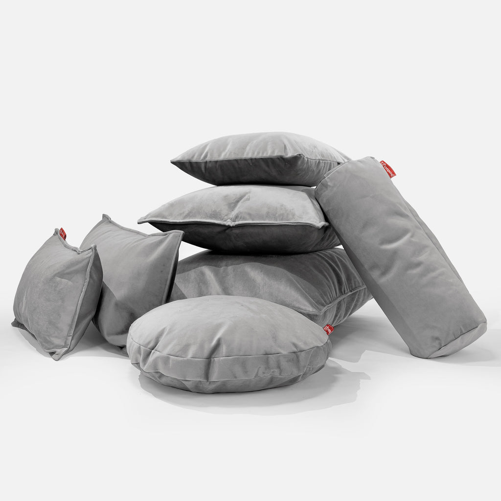 Cojín Gigante 70 x 70cm - Terciopelo Plata 04