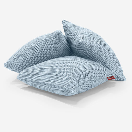 Cojín 47 x 47cm - Algodón 100% Ellos Azul Brumoso 03