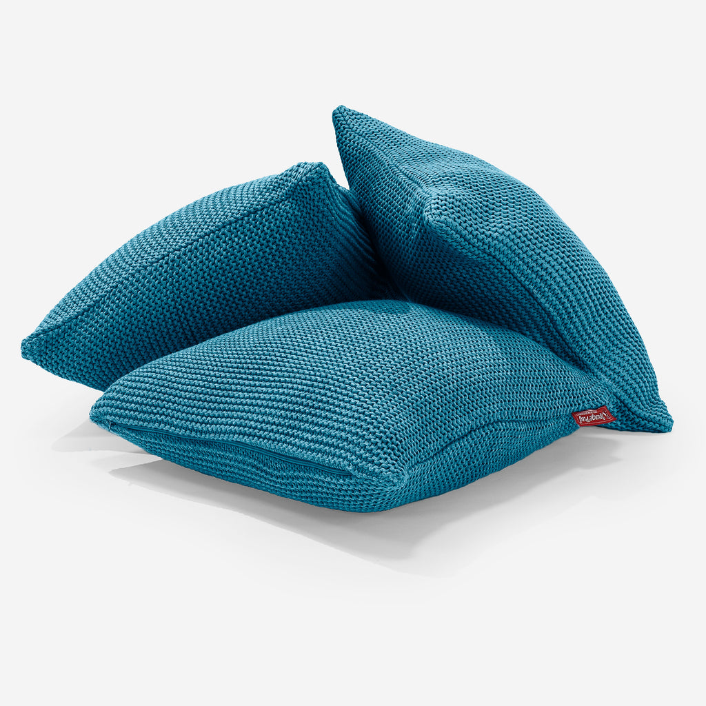 Cojín 47 x 47cm - Algodón 100% Ellos Azul petróleo 03