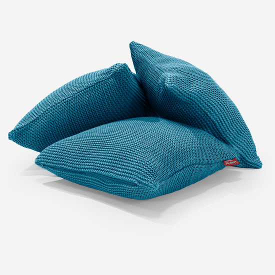 Cojín 47 x 47cm - Algodón 100% Ellos Azul petróleo 03