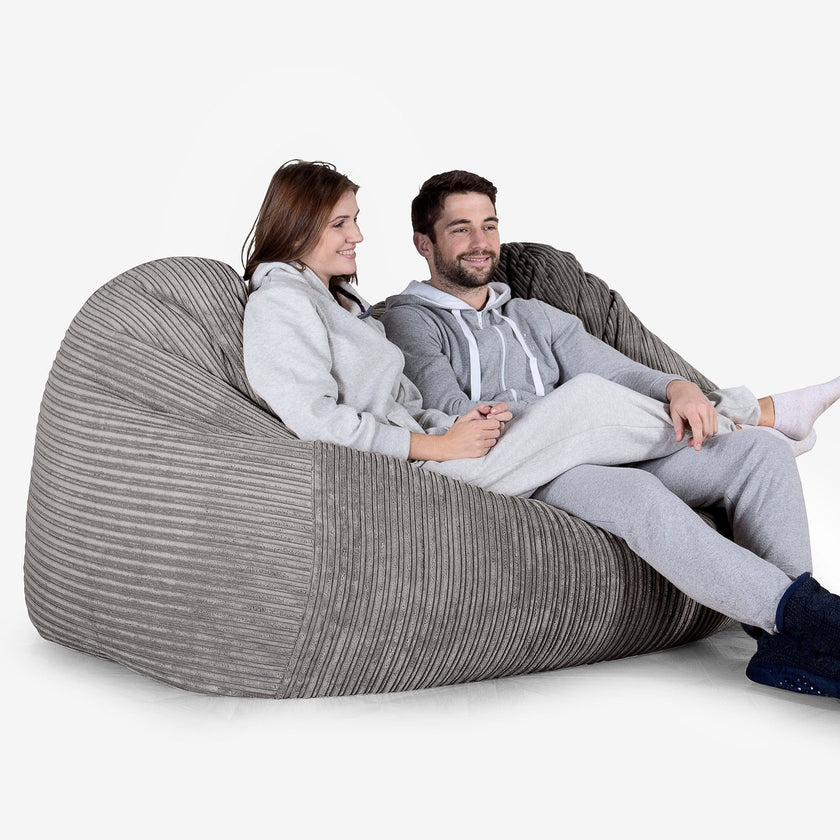 Lounge Pug, Enorme Puff Pera Relajarse, Pompón - Carbón Gris– Big Bertha  Original ES