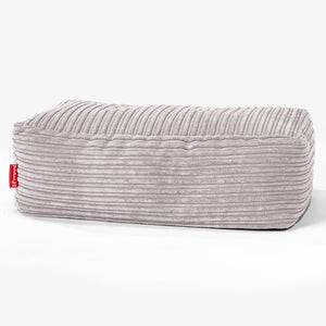 Reposapiés Gigante - Pana Clásica Gris Plata