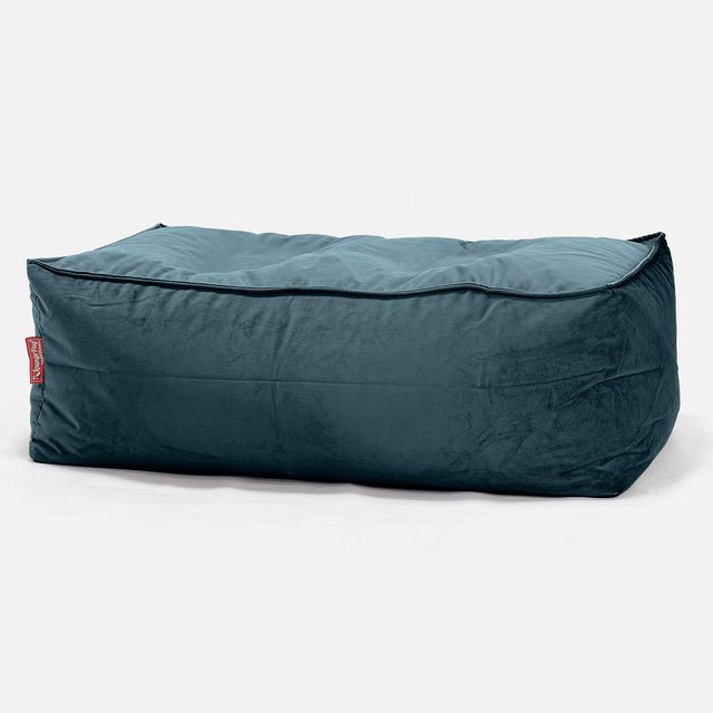 CloudSac 100 Reposapiés Viscoelástico - Terciopelo Turquesa 01