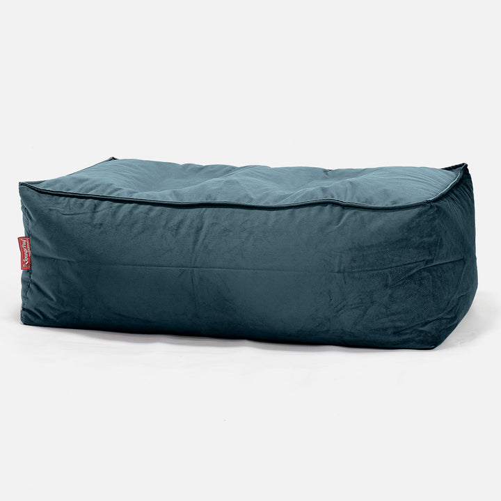 CloudSac 100 Reposapiés Viscoelástico - Terciopelo Turquesa 01