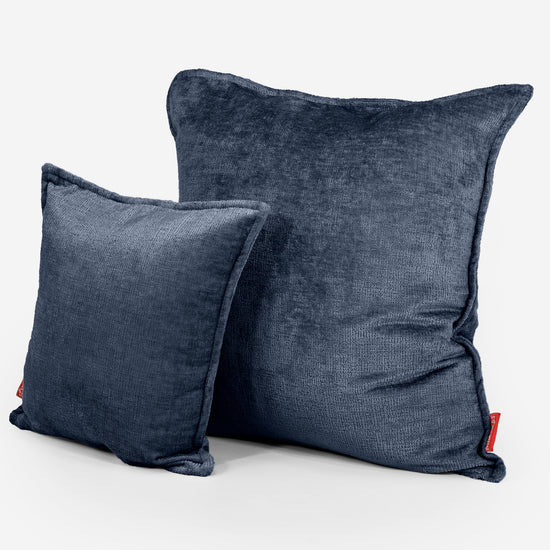 Fundas de Cojín 47 x 47cm - Chenille Azul marino 02
