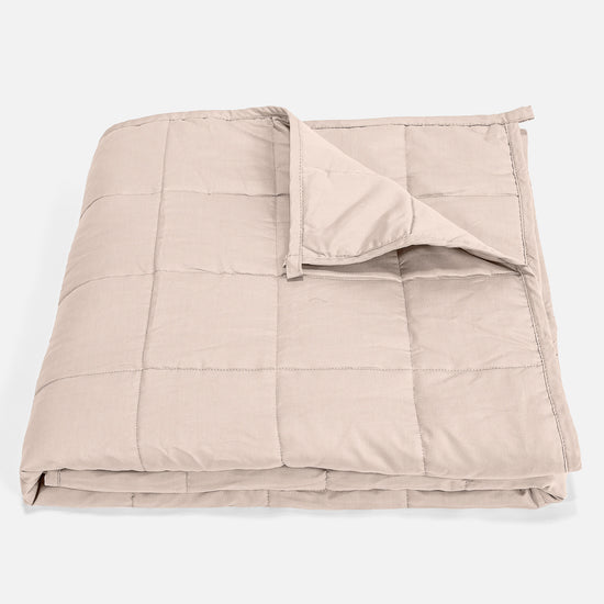 Manta de Peso para Adultos - Algodón Crema / Visón 01