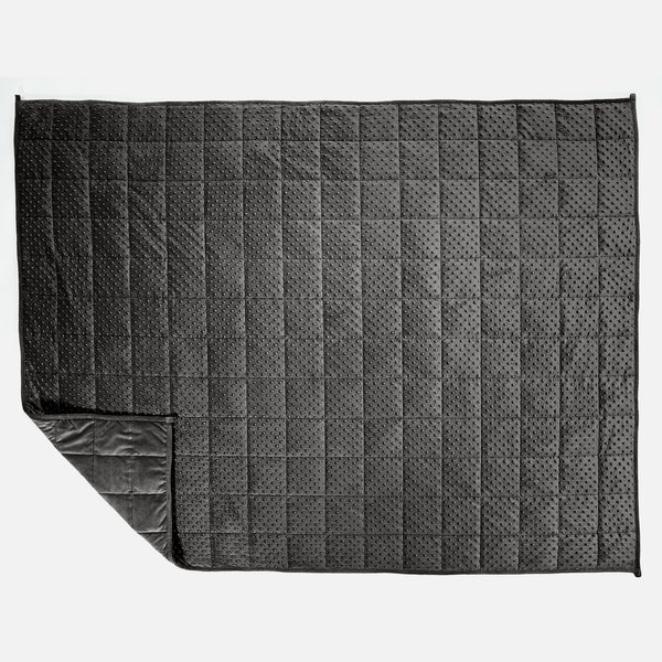 Manta de Peso para Adultos - Tela Minky con Puntos Gris 01