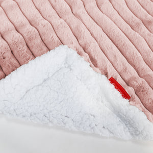 Manta de Sherpa - Pana de Felpa Ultra Rosa Empolvado