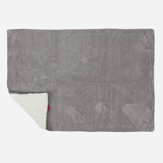 Manta de Sherpa - Pompón Carbón Gris 03