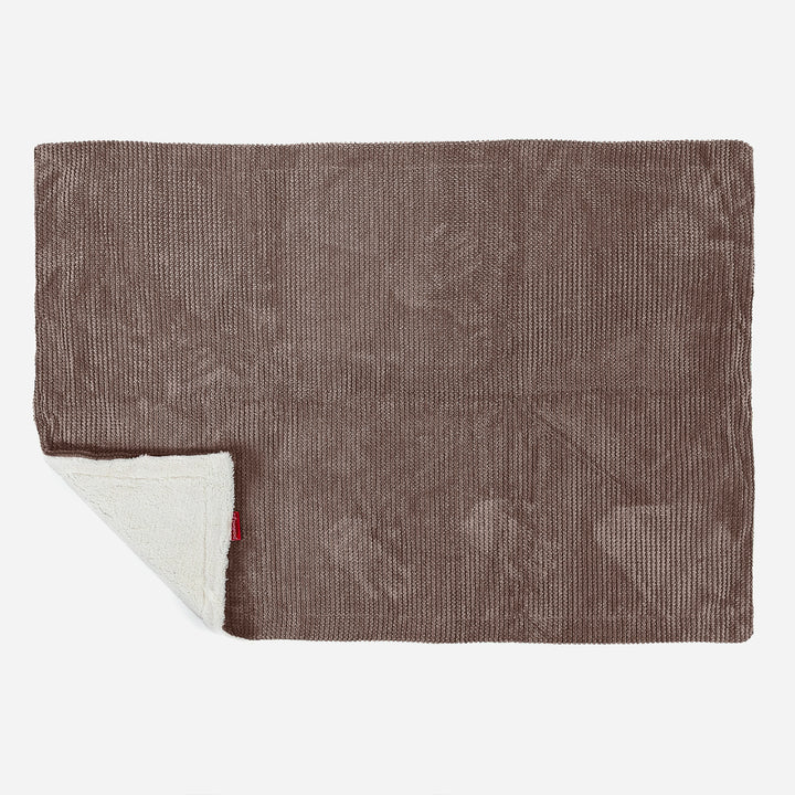 Manta de Sherpa - Pompón Chocolate 03