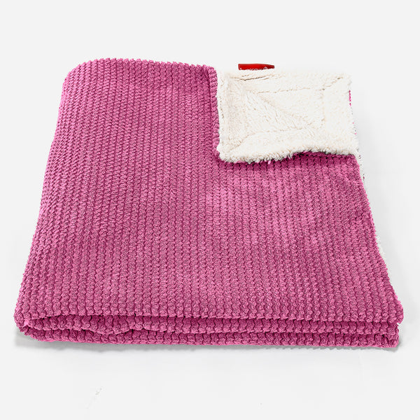 Manta de Sherpa - Pompón Rosa 01
