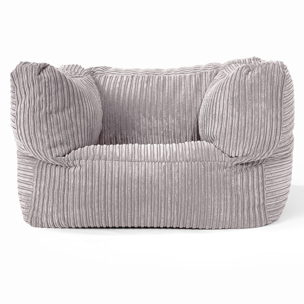 Albert Puff Sillón - Pana Clásica Aluminio Plata 01