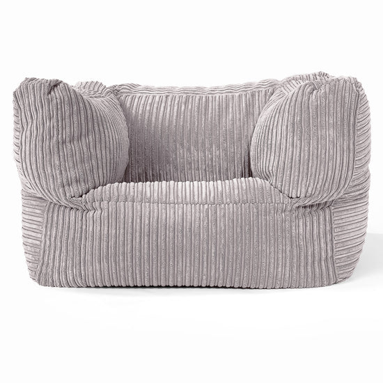 Albert Puff Sillón - Pana Clásica Gris Plata 01