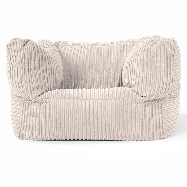Albert Puff Sillón - Pana Clásica Marfil 01
