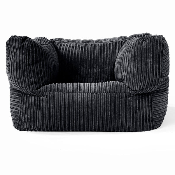 Albert Puff Sillón - Pana Clásica Negro 01