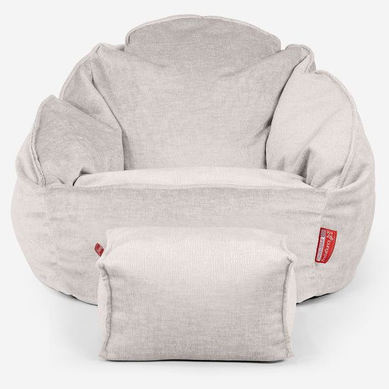 Puf Bubble - Chenille Crema 02