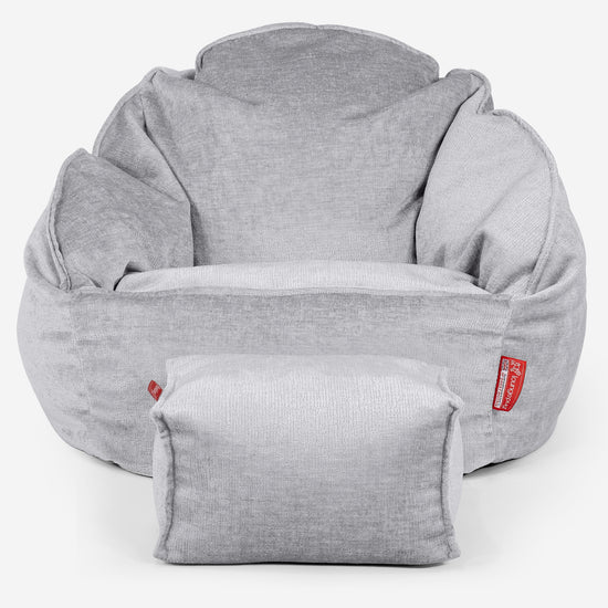 Puf Bubble - Chenille Gris 02