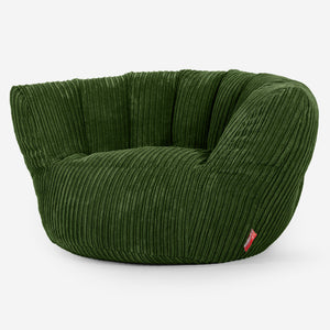 Puf Charles Vintish - Pana Clásica Bosque Verde