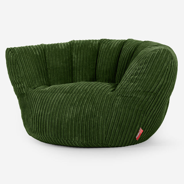 Puf Charles Vintish - Pana Clásica Bosque Verde 01