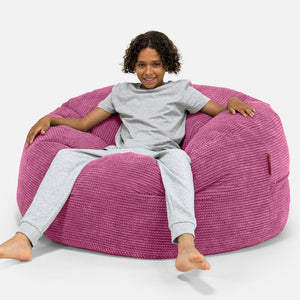 Puf Ultra Cómodo para Niños de 6 a 14 años - Pompón Rosa