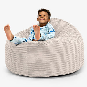 Puf Gigante Snuggle para Niños de 3 a 8 años - Pana Clásica Marfil