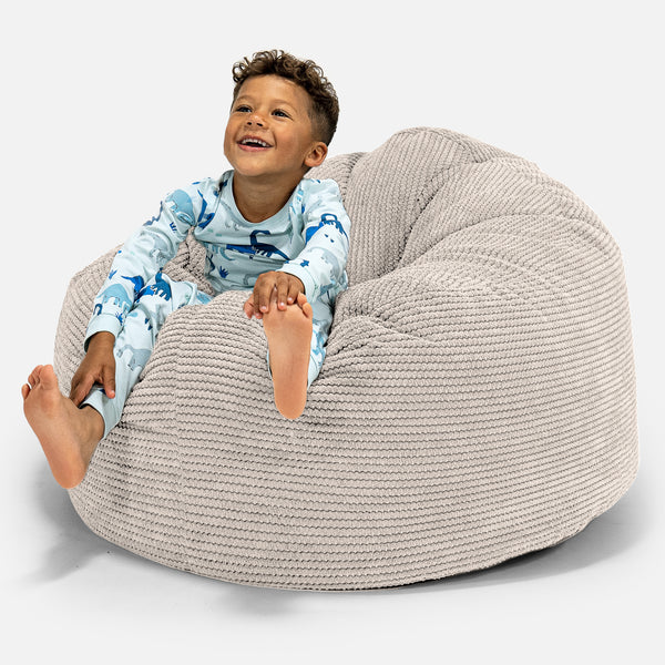 Puf Gigante Snuggle para Niños de 3 a 8 años - Pompón Crema 01