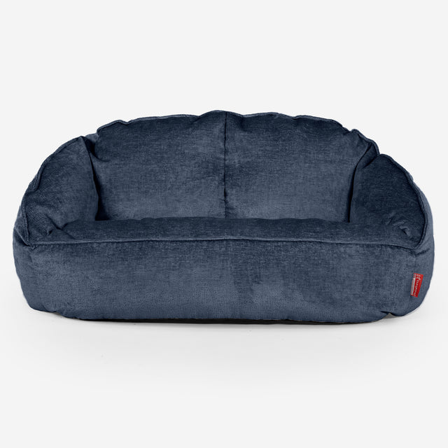 Puf Grande Bubble - Chenille Azul marino 01