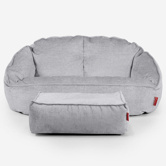 Puf Grande Bubble - Chenille Gris 02