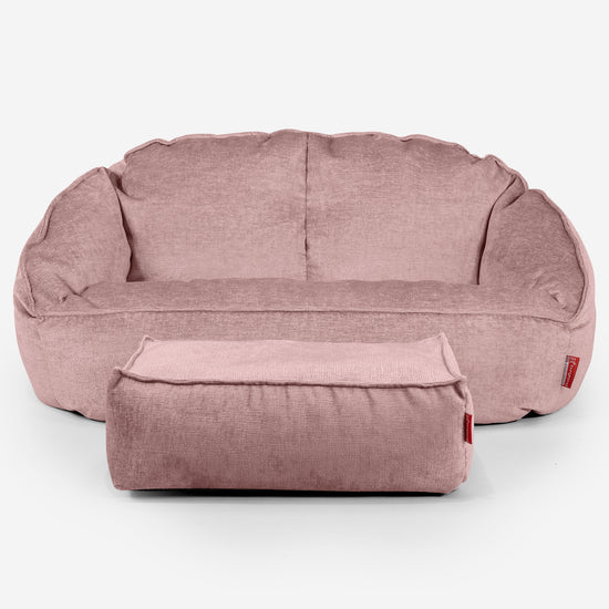 Puf Grande Bubble - Chenille Rosa 02
