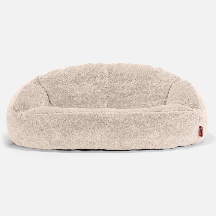 Puf Grande Bubble - Piel de Osito Sintética Crema 01