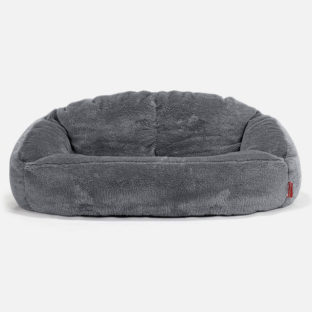 Puf Grande Bubble - Piel de Osito Sintética Gris oscuro 01