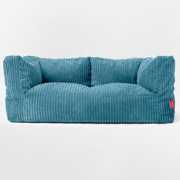 'The Albert' Puf Sofá 2 plazas - Pana Clásica Egeo Azul 01