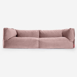 Albert Puf Sofá 3 plazas - Terciopelo Rosa