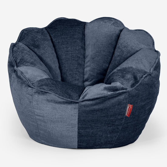 Puf Saco Natalia - Chenille Azul marino 01