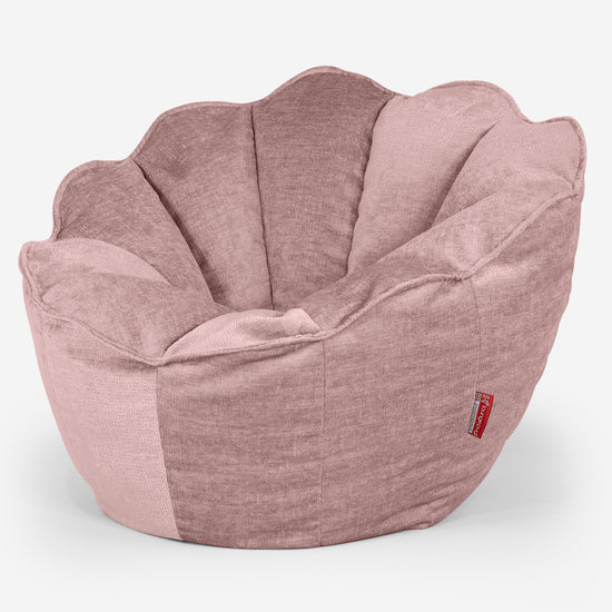 Puf Saco Natalia - Chenille Rosa 02