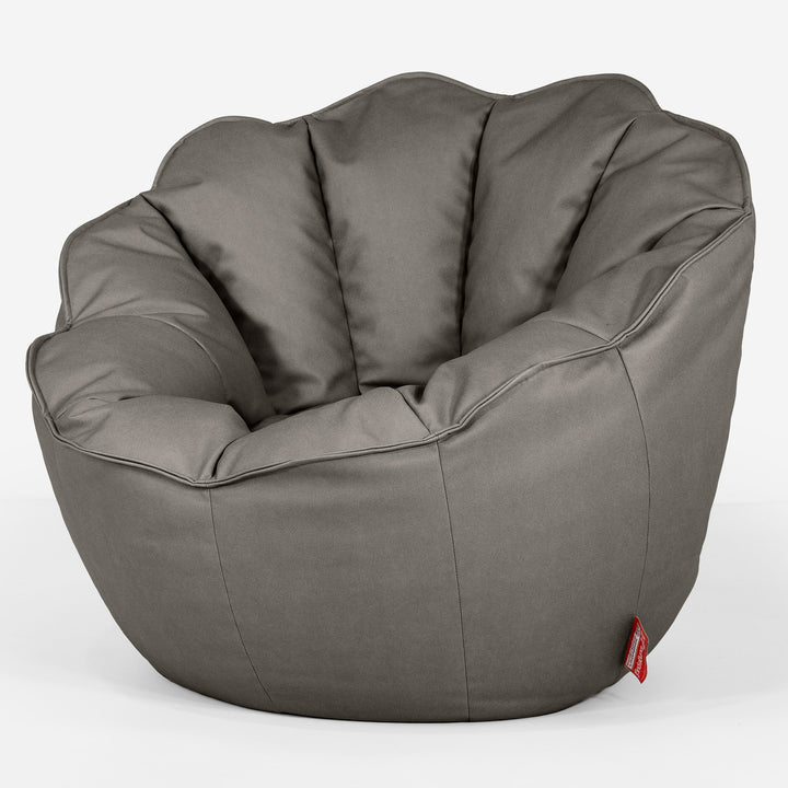Puf Saco Natalia - Cuero Vegano Gris 02