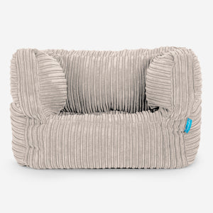 Puf Silla Alberto para Niños 1-5 años - Pana Clásica Marfil