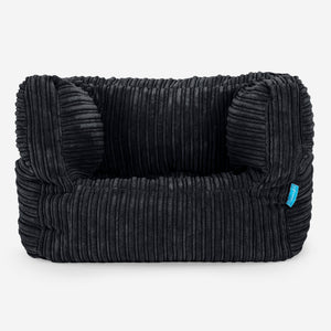 Puf Silla Alberto para Niños 1-5 años - Pana Clásica Negro