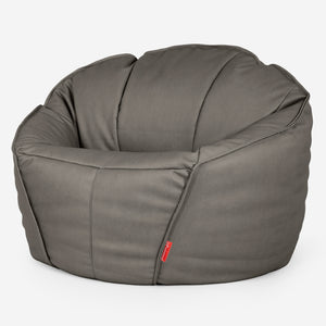 Puf Silla de Juego Clasica Máxima - Cuero Vegano Gris