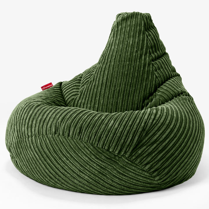 Puf Silla de Juego para Niños de 6 a 14 años - Pana Clásica Bosque Verde 02