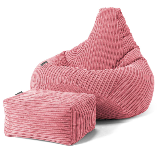 Puf Silla de Juego para Niños de 6 a 14 años - Pana Clásica Coral 02