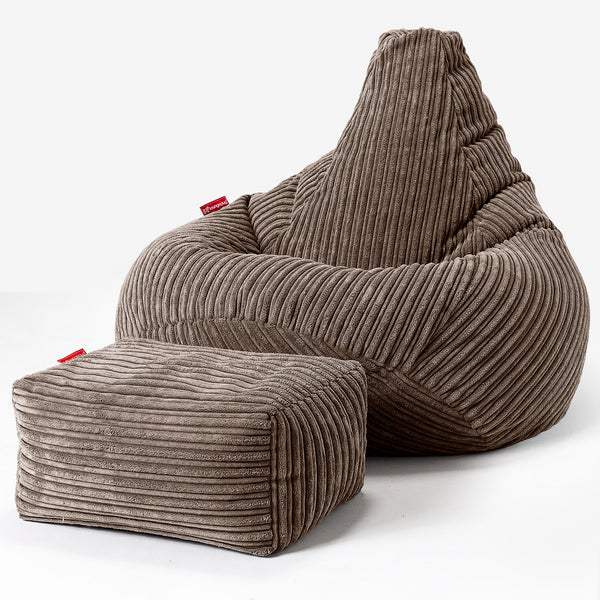 Puf Silla de Juego para Niños de 6 a 14 años - Pana Clásica Moca 01