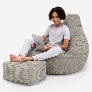 Puf Silla de Juego para Niños de 6 a 14 años - Pana Clásica Visón