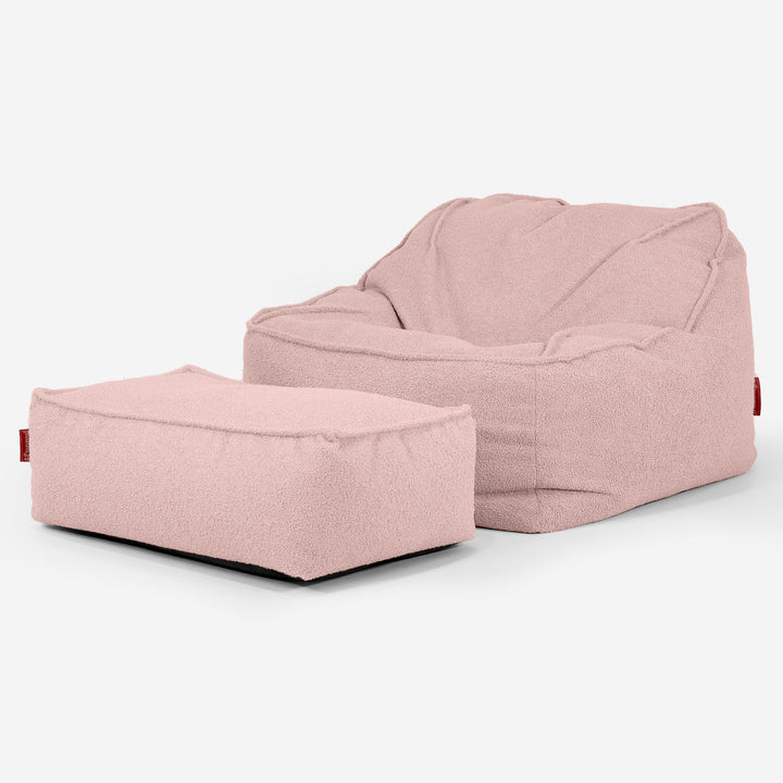 Puf Silla Encorvada - Boucle Rosa_02