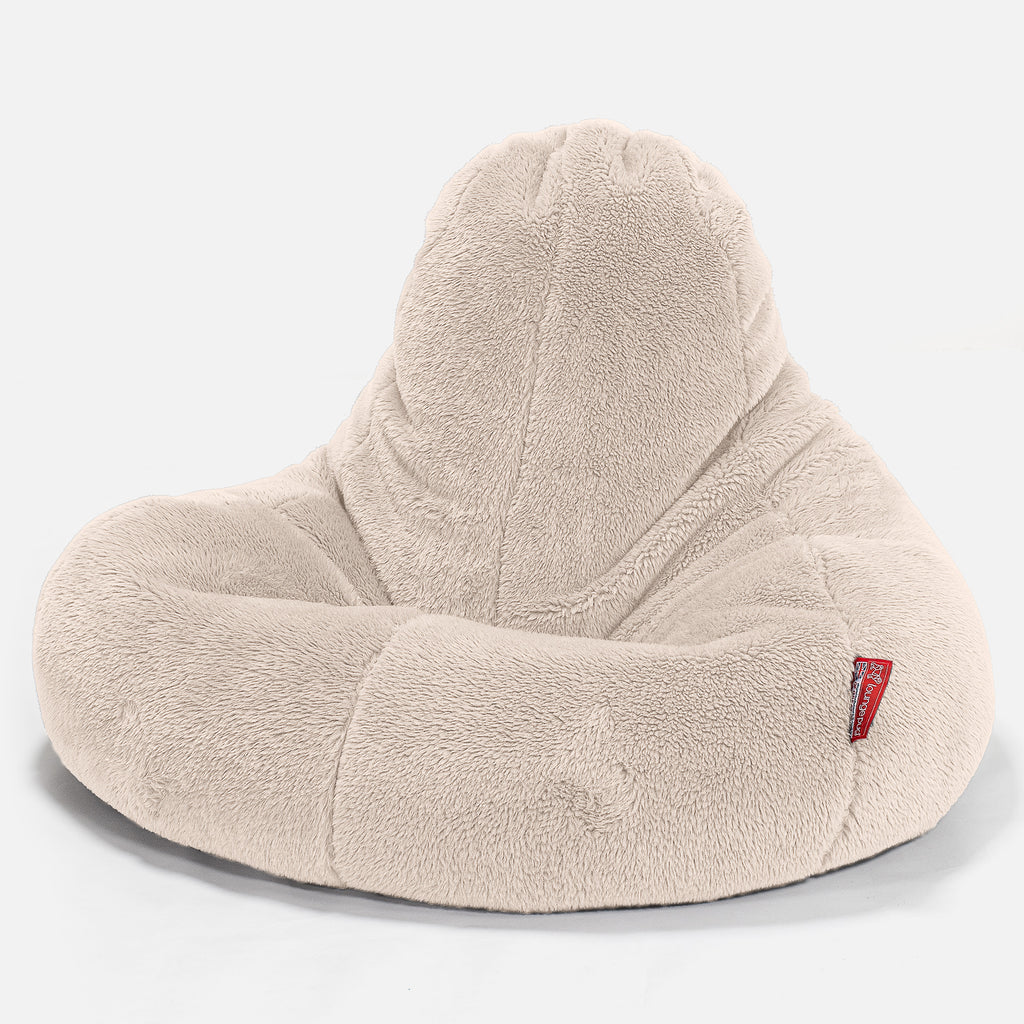Puf Ultra Lux - Piel de Osito Sintética Crema 01
