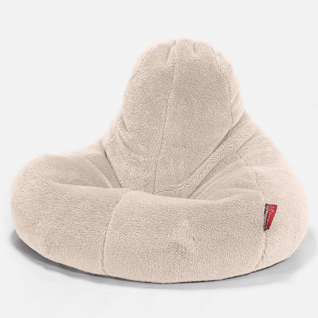 Puf Ultra Lux - Piel de Osito Sintética Crema 01