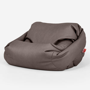 Puf Silla Sabina - Cuero Vegano Chocolate