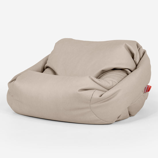 Puf Silla Sabina - Cuero Vegano Marfil 01