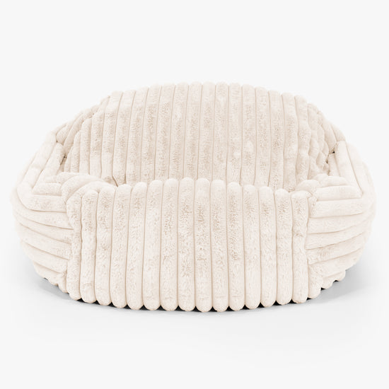 Puf Silla Sabina - Pana de Felpa Ultra Crema 01